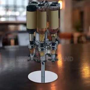 4 Bottle Dispenser Revolving Mix Dispenser Holder Beverage