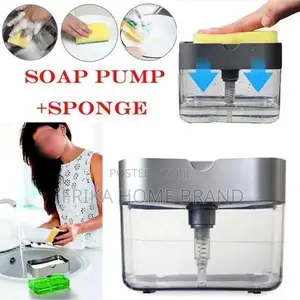 Soap Dispenser 2 in 1 Dishwashing Sponge Holder Kitchen