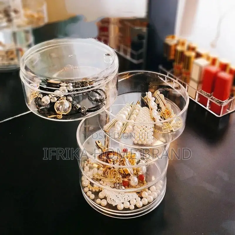 360 Degree Rotating Transparent Jewelry Box for Ear Studs