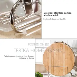 Kitchen Dish Rack Steel 2 Tier Dish Drying Rack