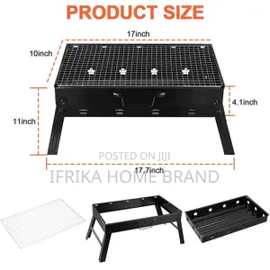 Folding Portable Barbecue Charcoal Grill Stainless Steel
