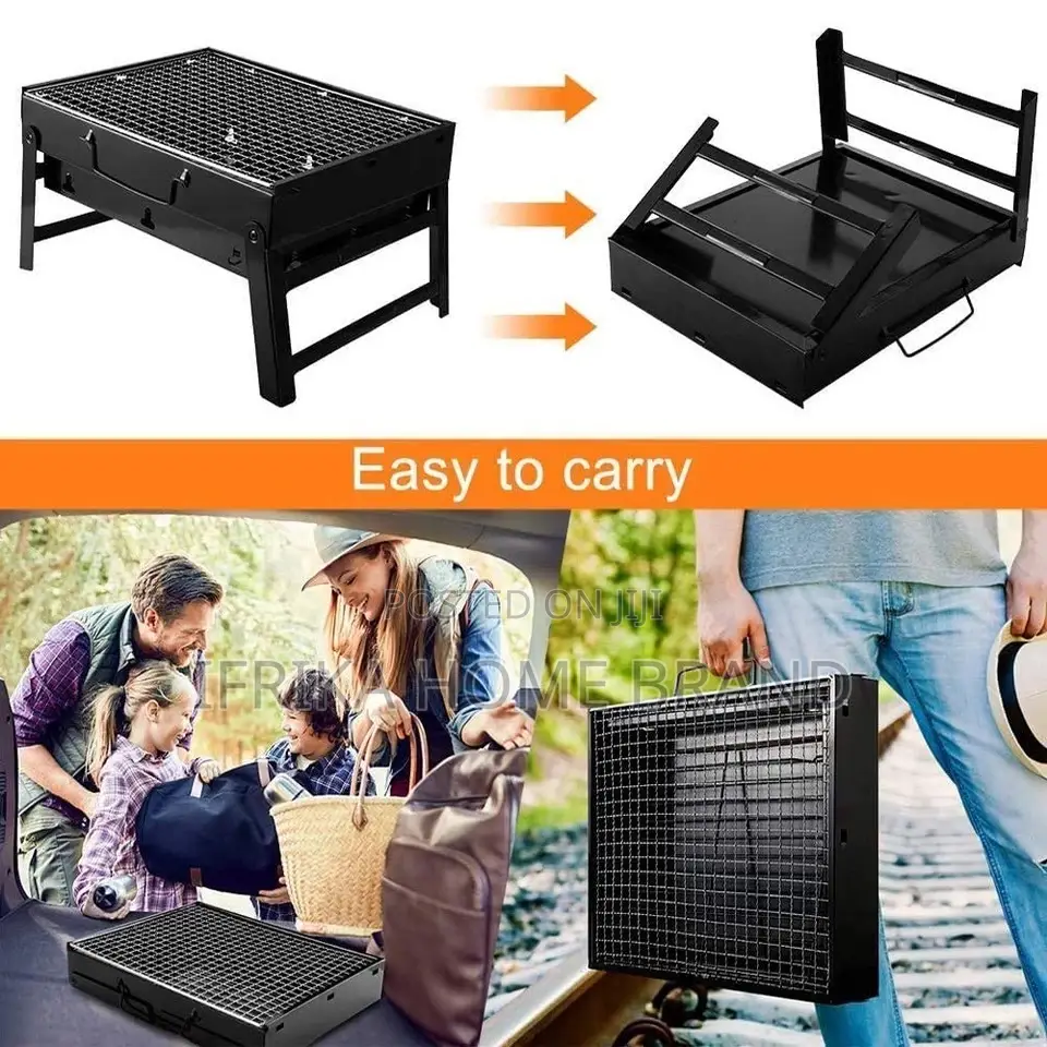 Folding Portable Barbecue Charcoal Grill Stainless Steel