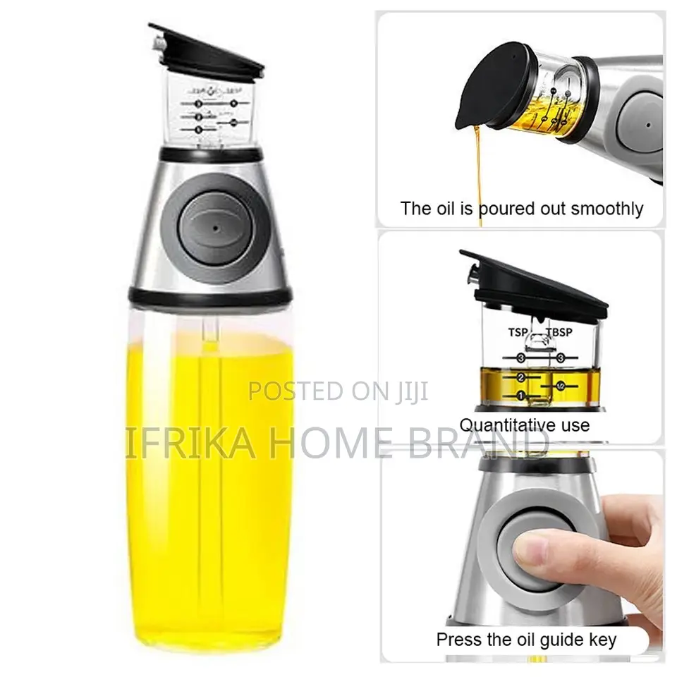 250/500 ML Clear Glass Oil Pot Oil Vinegar Dispenser