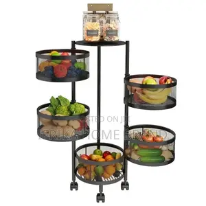 Kitchen Rotation Storage Floor Multi-Layer Round Cutlery