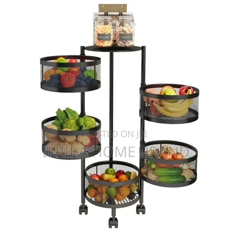 Kitchen Rotation Storage Floor Multi-Layer Round Cutlery