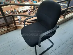 Fabric Short Back Chair, Non Rotating