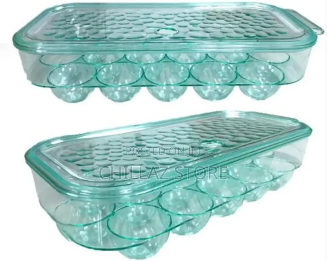 16 Egg Tray Holder for Refrigerator, Stackable Organizer