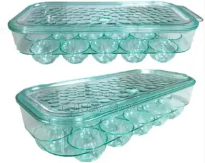 16 Egg Tray Holder for Refrigerator, Stackable Organizer