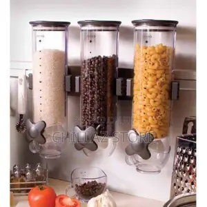 Dry Food Dispenser Container Wall Mount Cereal Dispenser