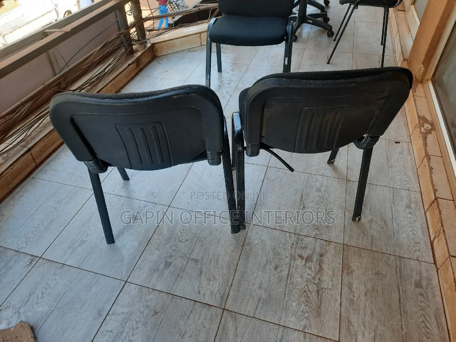 Fabric Waiting Office Chairs, 2 Pieces
