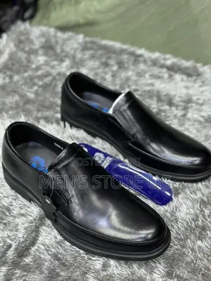 Franco Banetti Black Leather Mens Gentle Casual Office Shoes