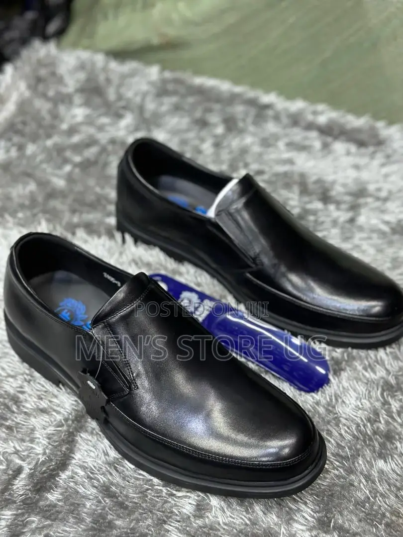 Franco Banetti Black Leather Mens Gentle Casual Office Shoes
