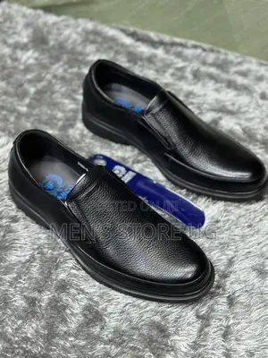 Franco Banetti Black Leather Mens Gentle Casual Office Shoes