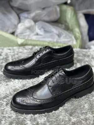 Men’S Black Premium Leather Oxfords