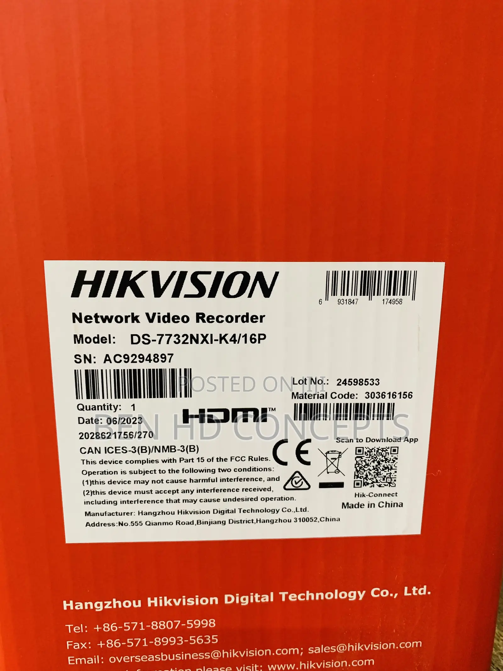 32 Channel NVR Hikvision Poe Acusense