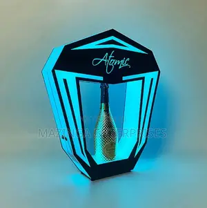 Bar Acrylic Wine, Whisky Bottle Holder With VIP Tray Lights