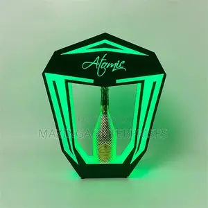 Bar Acrylic Wine, Whisky Bottle Holder With VIP Tray Lights