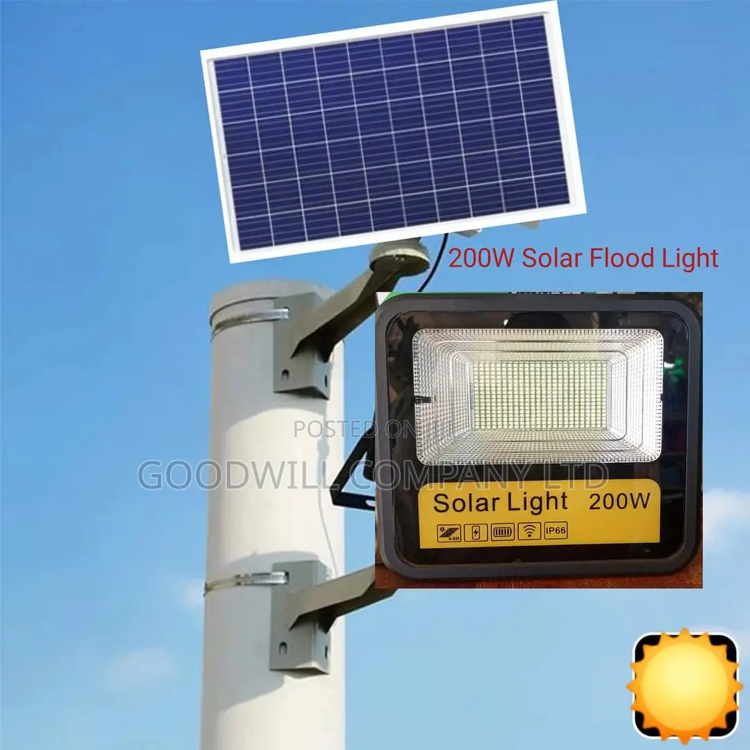 200w Solar Flood Light Yellow Carbon