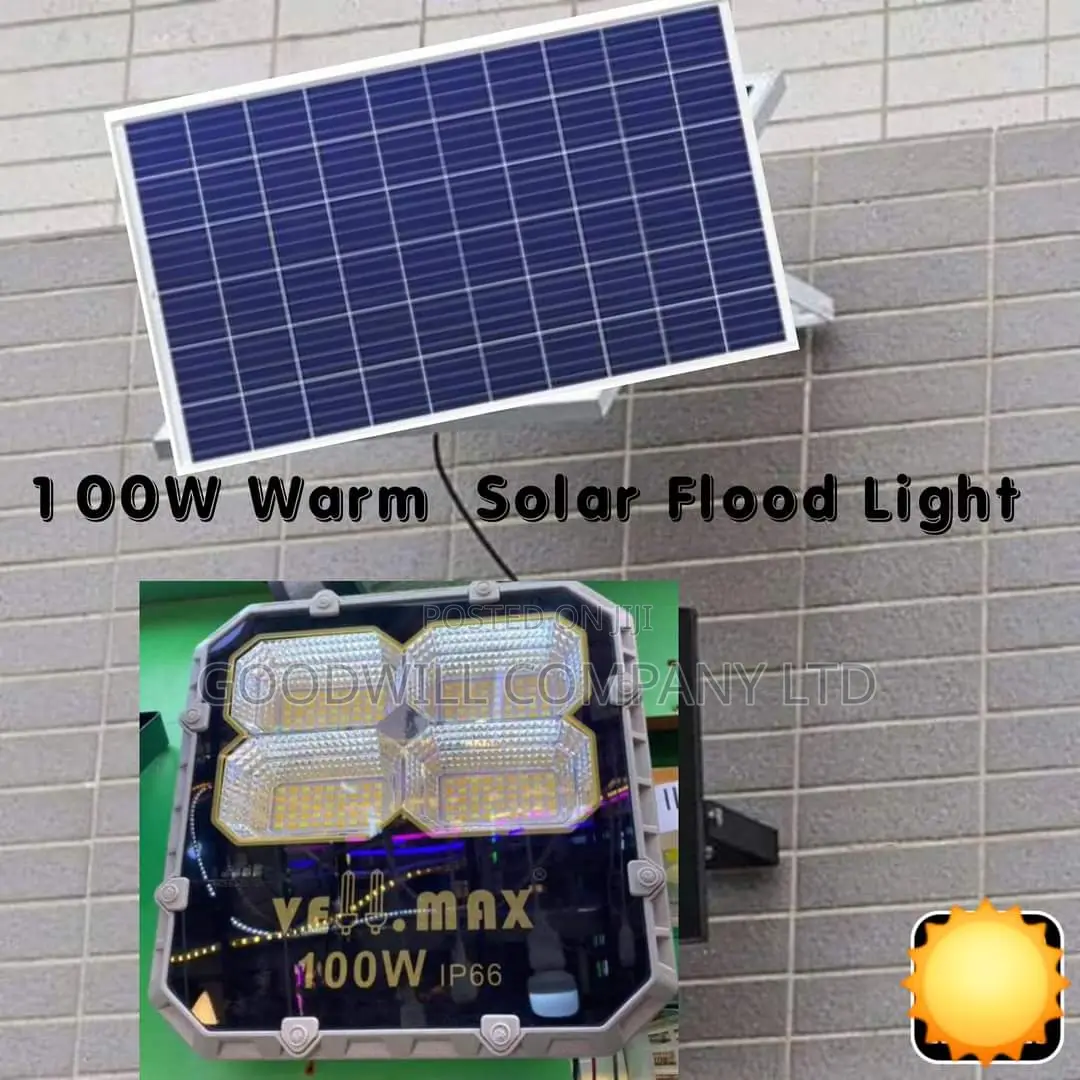 100w Warm Solar Flood Light