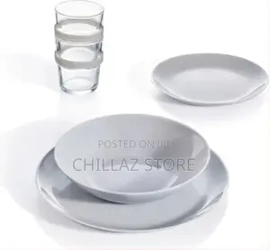 Luminarc18 Piece Plates, Side Plates and Bowls Dinner Set –