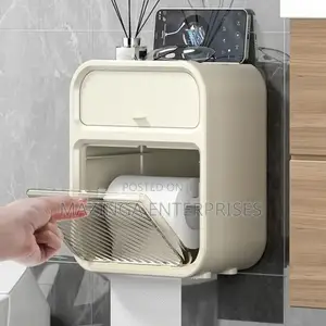 Fancy Double Layer Tissue Holder With Storage Box