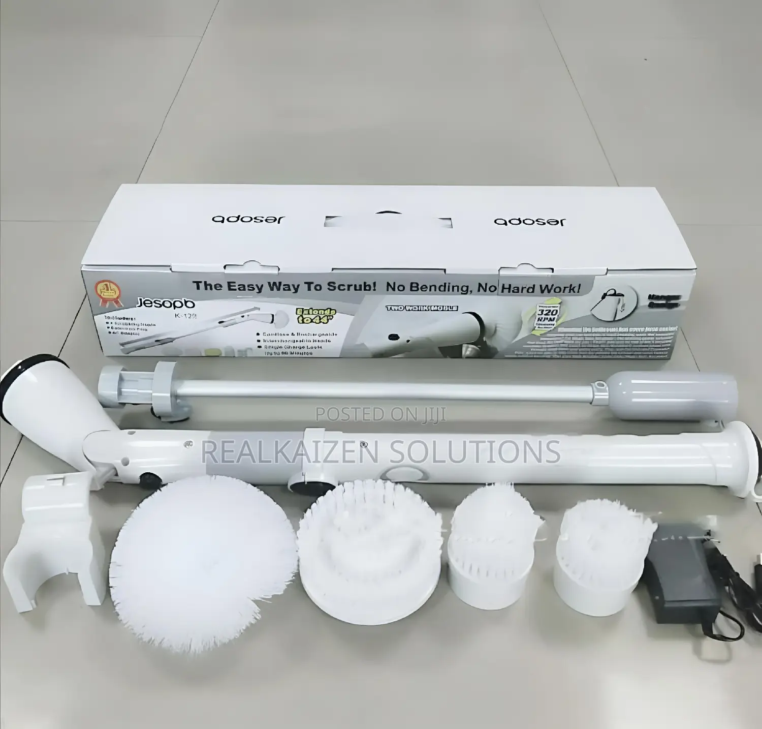 JESOPB Electric Rechargeable Spinning Scrubber Brush