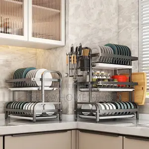 Stainless Steel Storage Rack for Bowls and Dishes Multilayer