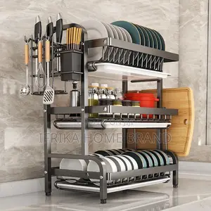 Stainless Steel Storage Rack for Bowls and Dishes Multilayer