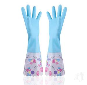 Long Reusable Rubber Latex Waterproof Dishwashing Pink Gloves Freesize