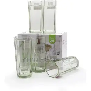 6pieces of Water Juice Glasses Cups Drinkware -Green