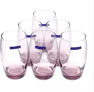 Luminarc 6 Pieces of Oval Water Juice Glasses Cups Drinkware