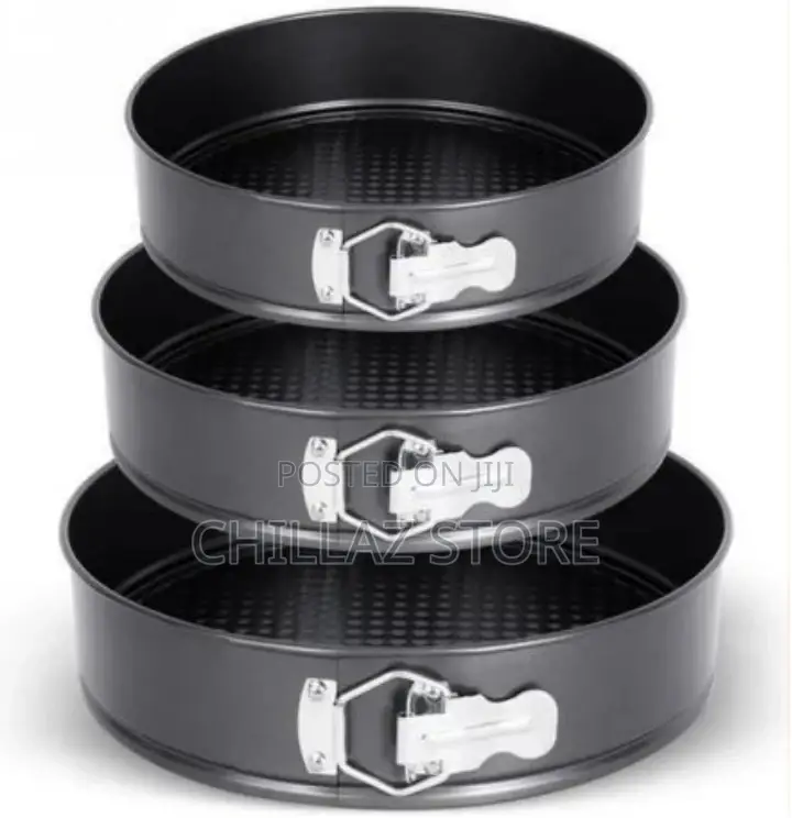 3pieces of Round Baking Cake Mould Pans Trays-