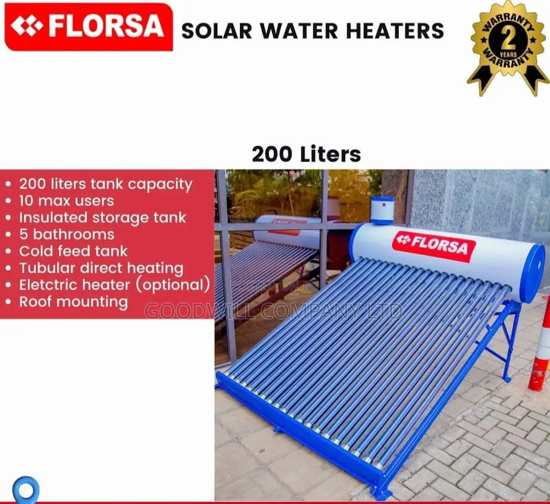 Florsa Pure Precious 200 Liters Solar Water Heater