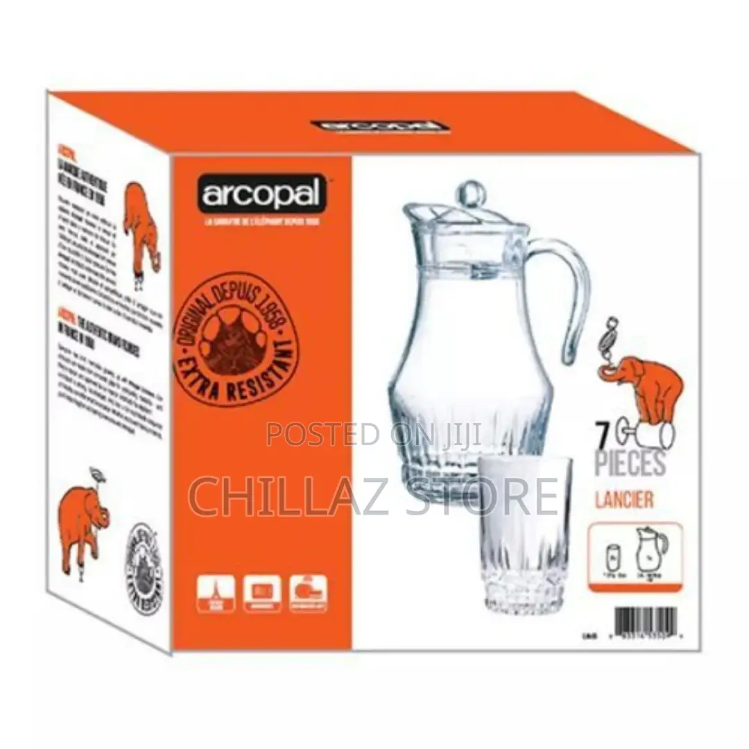 Luminarc 6 Pieces of Juice Glasses and 1piece Jug Water Set