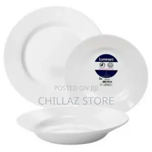 Luminarc 18 Piece Plates, Side Plates and Bowls Dinner Set,