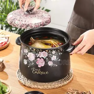 Sonifer 5L Stockpot Dish Casserole Clay Cooking Pot Pan