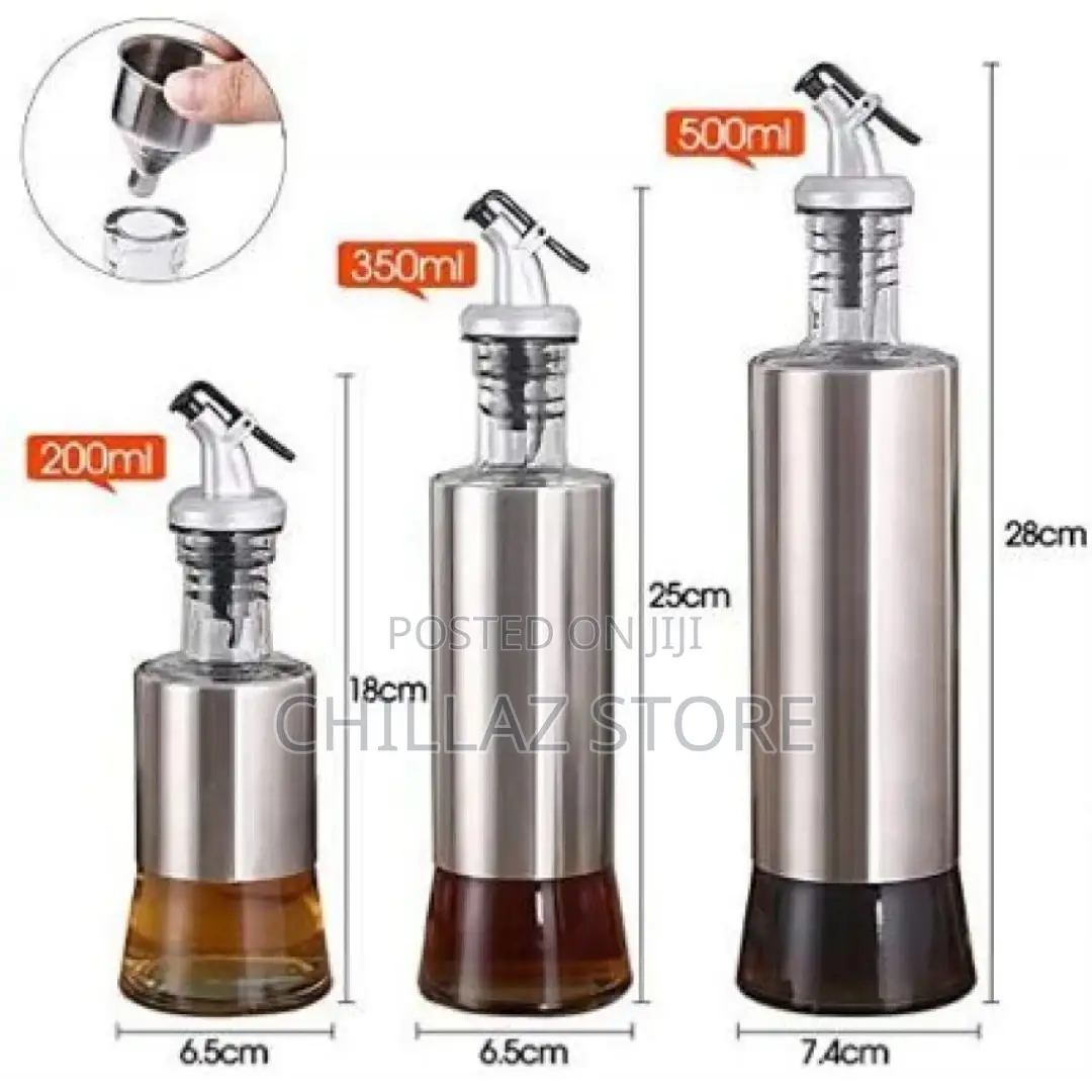 600ml Glass Vinegar Cooking Oil Dispenser