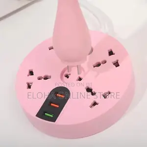Multi-Color Smart Lamp Socket With 4 Sockets 3 USB Slots