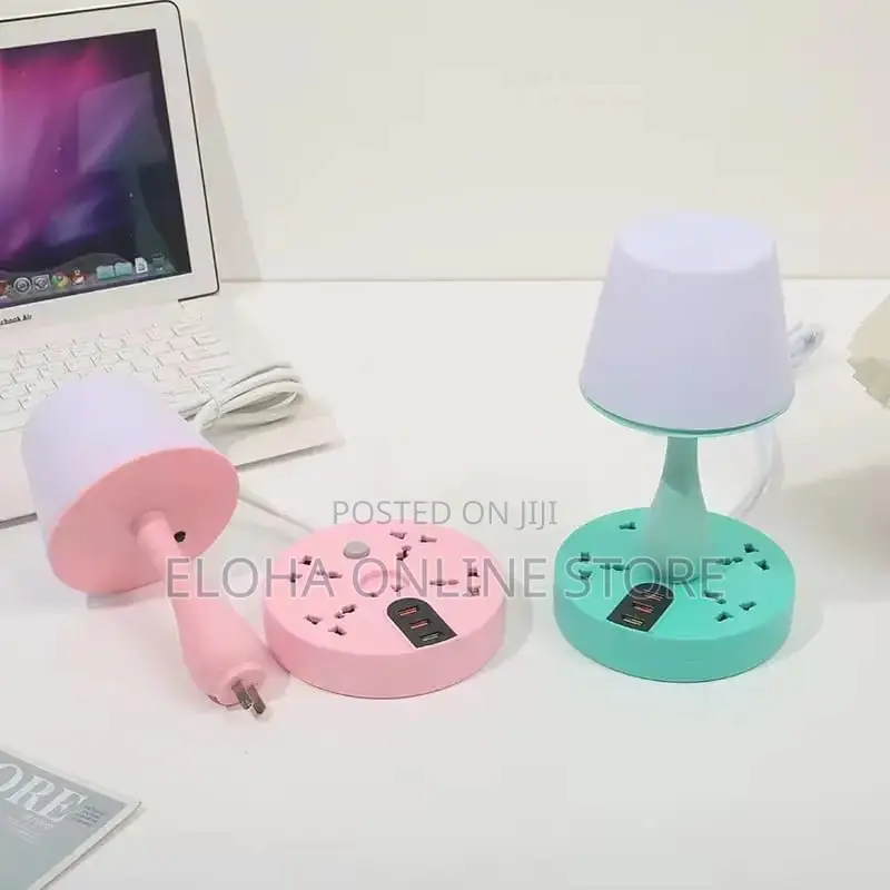 Multi-Color Smart Lamp Socket With 4 Sockets 3 USB Slots
