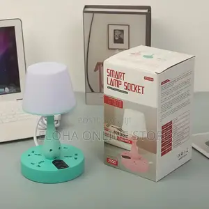 Multi-Color Smart Lamp Socket With 4 Sockets 3 USB Slots