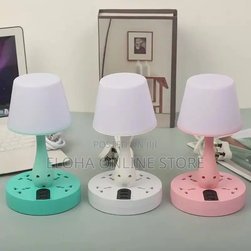Multi-Color Smart Lamp Socket With 4 Sockets 3 USB Slots