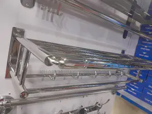 Long Silver Towel Rack