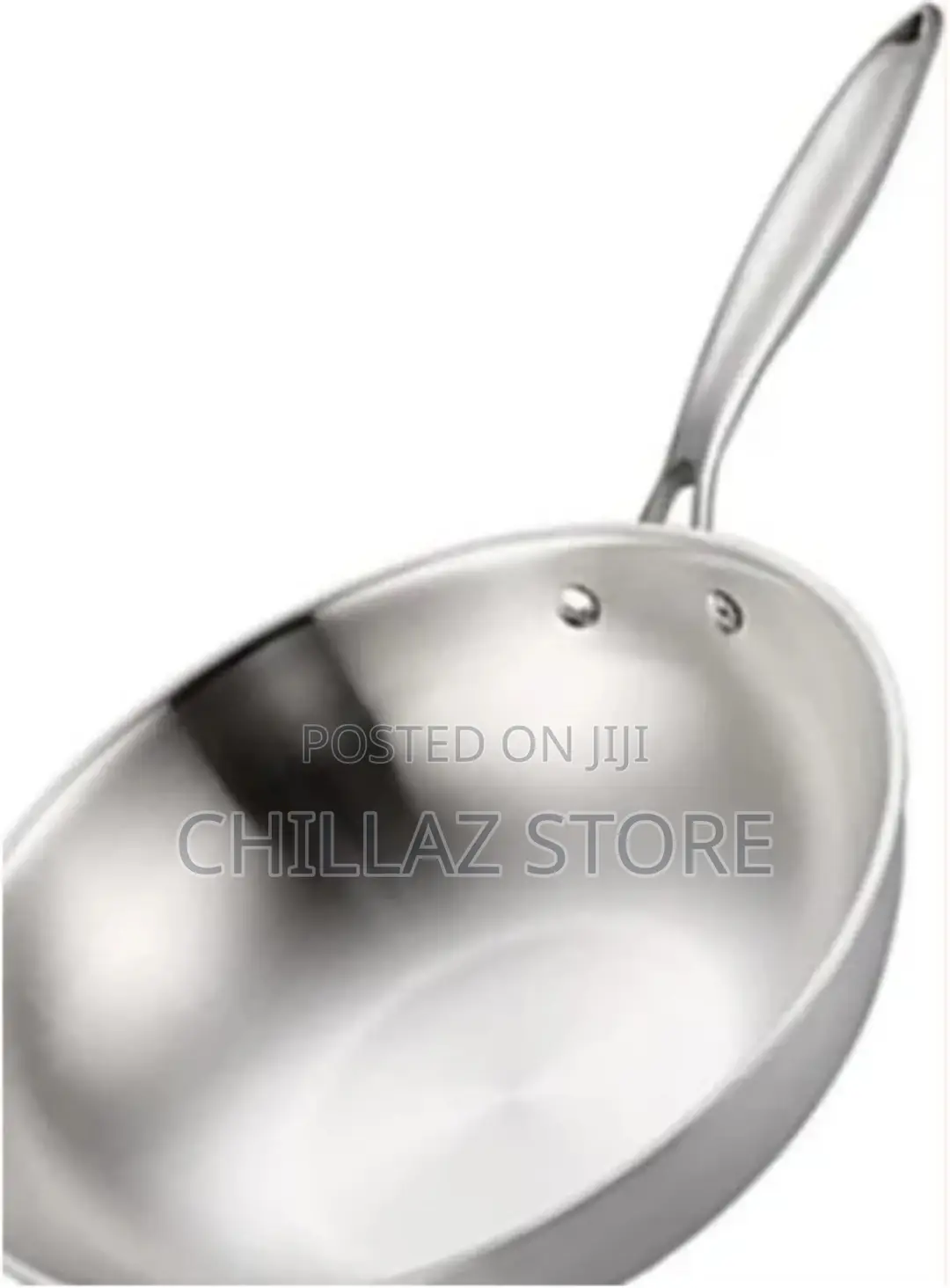 32cm Stainless Steel Wok Gas Cooker Frying Saucepan