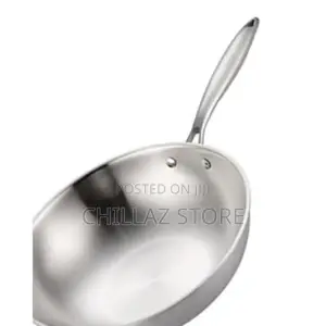 30cm Stainless Steel Wok Gas Cooker Frying Saucepan