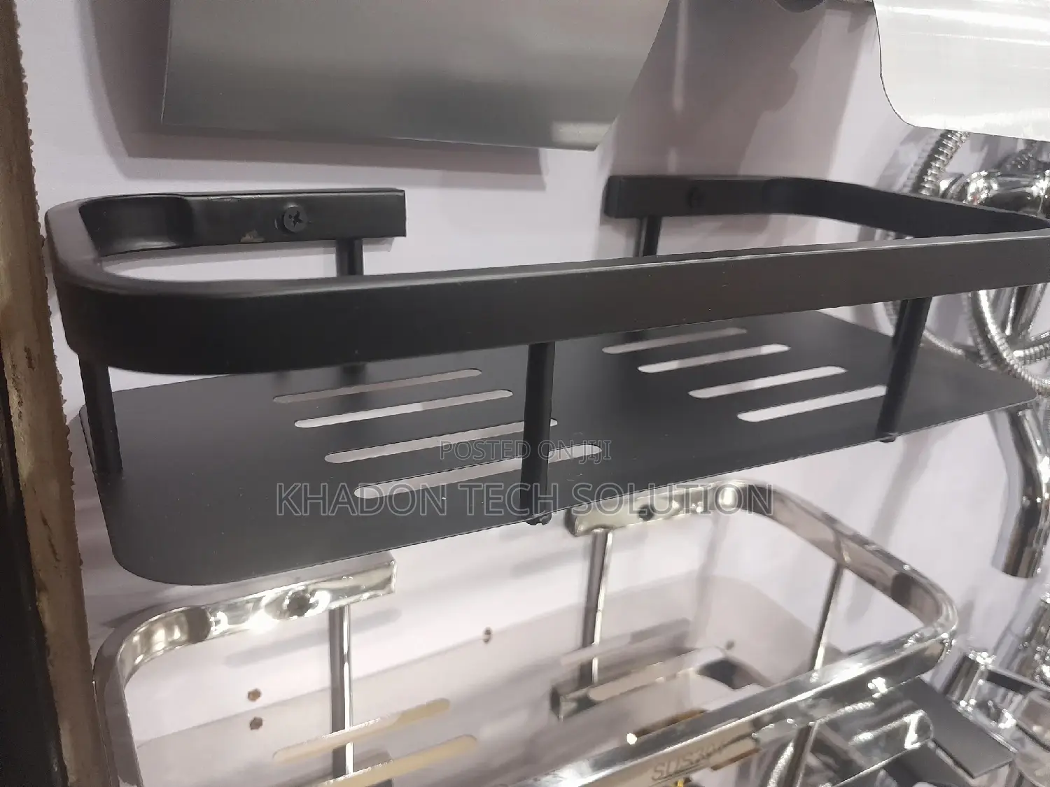 Straight Shelf Single Black