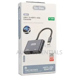 USB C to HDTV + VGA Converter