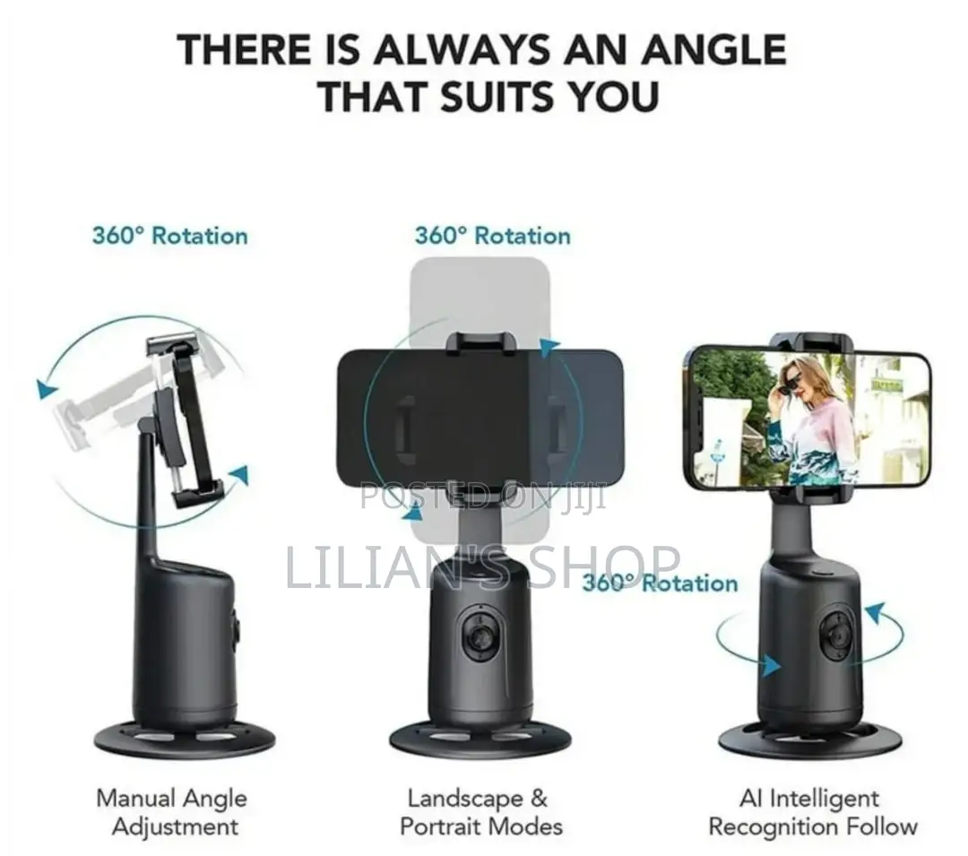 Face Tracker/Auto Focus Selfie Stick 360 Rotation