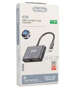Go Des Usb C to HDTV Vga Converters