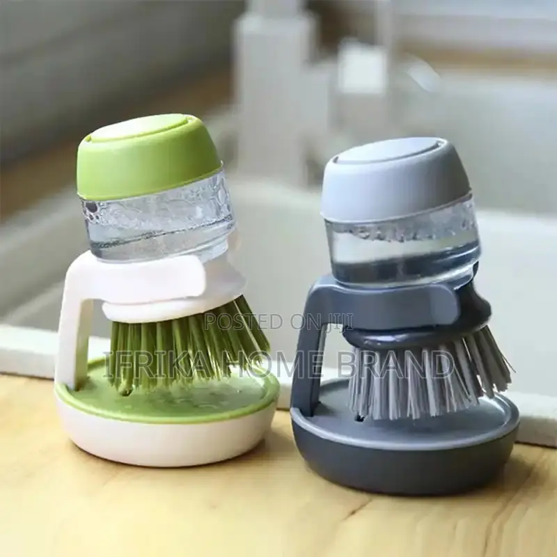 Kitchen Cleaning Brush With Detergent Storage Box Household