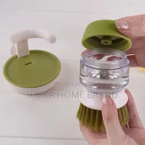 Kitchen Cleaning Brush With Detergent Storage Box Household